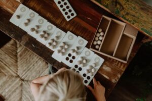 Numbers for learning to count, wooden blocks, montessori 3