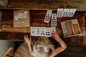 Numbers for learning to count, wooden blocks, montessori 4