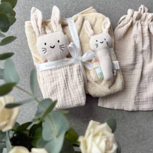 Summerville organic - Wholesale Hooded Towel - Kids & Baby - Gift Set Rabbit Sandshell Organic Cotton1