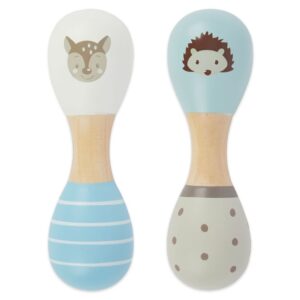 Dumbbell rattles set of 2 forest animals 1