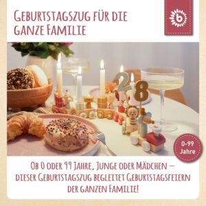 Birthday train wooden Berry 0-99 years 4