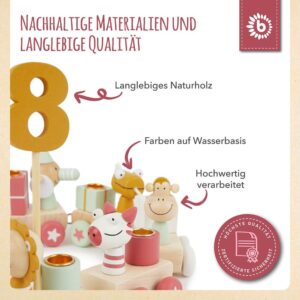 Birthday train wooden Berry 0-99 years 7