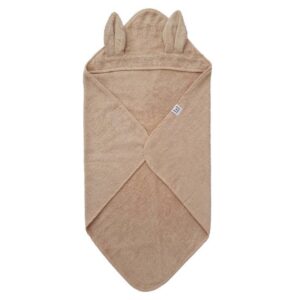 Organic Hooded Baby Towel Rabbit Sand for wholesale by Summerville organic
