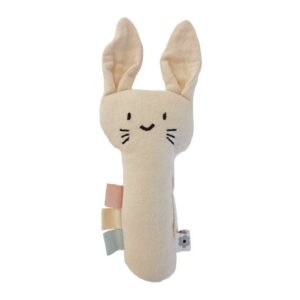 Organic Soft Rattle Rabbit Sandshell for wholesale by Summerville organic