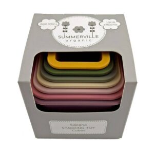 Silicone Stacking Toy Square Cups for wholesale by Summerville organic