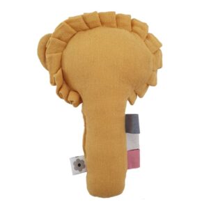 Summerville organic - Wholesale Handheld Rattle - Baby - Organic Soft Rattle Lion Ochre4
