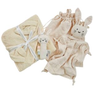 Summerville organic - Wholesale Hooded Towel - Kids & Baby - Gift Set Rabbit Sandshell Organic Cotton0